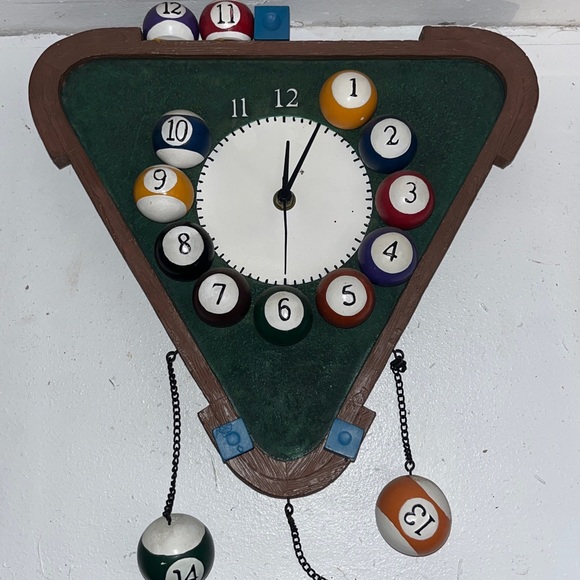 Vintage Billiards Wallclock WORKING - Picture 3 of 4
